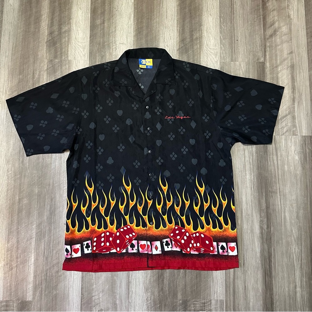 Vintage Aop Las Vegas button up